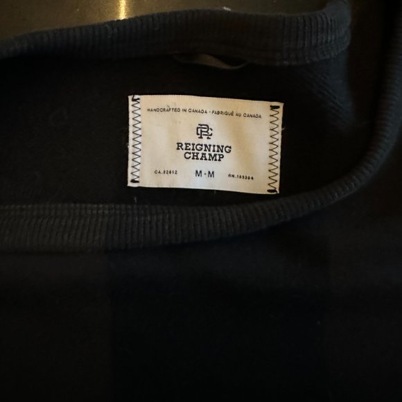 Reigning Champ Midweight Terry Scoop Neck Sweater - Size M - Picture 4 of 4